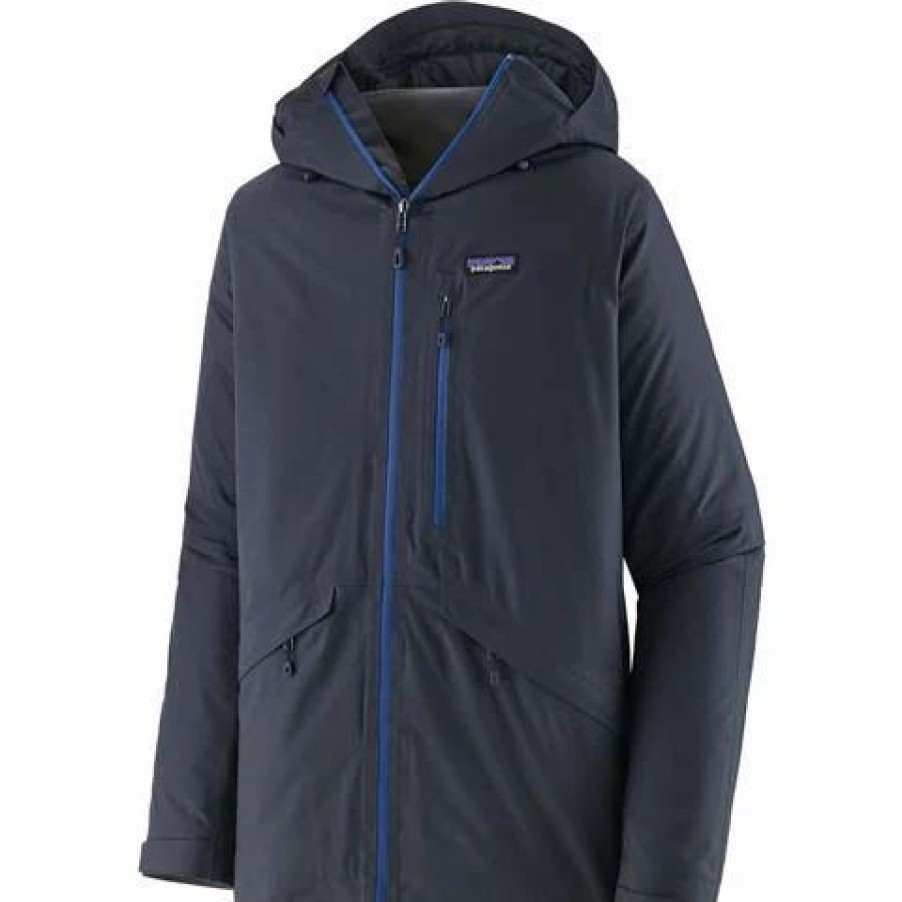 Ski Jackets * | Patagonia Patagonia Insulated Snowshot Jacket Men'S Smolder Blue With Andes Blue (Smba)