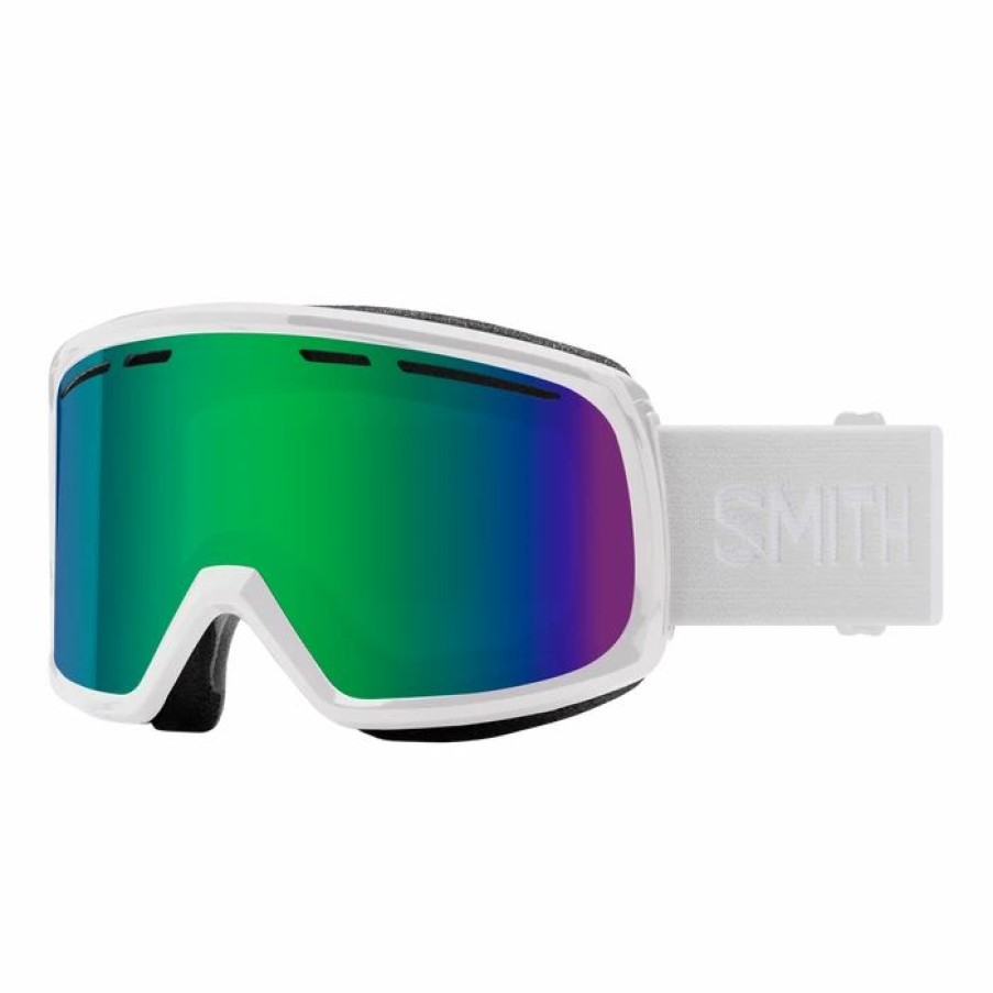 Goggles * | Smith Range Goggle In White With Green Sol-X Mirror Lens