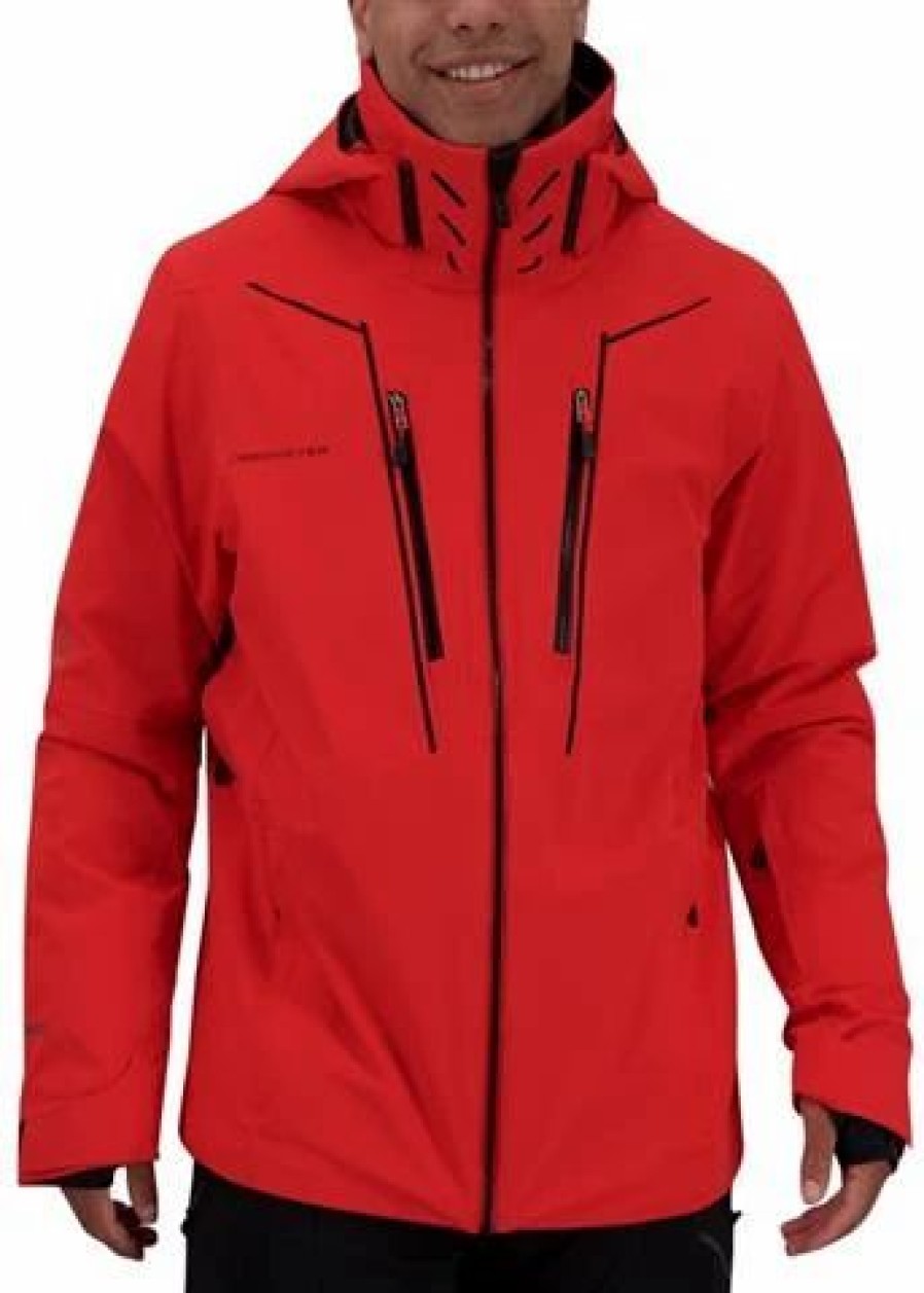 Ski Jackets * | Obermeyer Men'S Iba Down Hybrid Jacket Brakelight (19042)