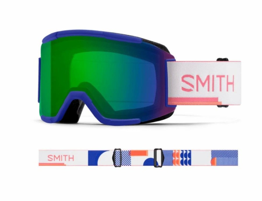 Goggles * | Smith Squad In Lapis Risoprint With Chromapop Everyday Green Mirror Lens