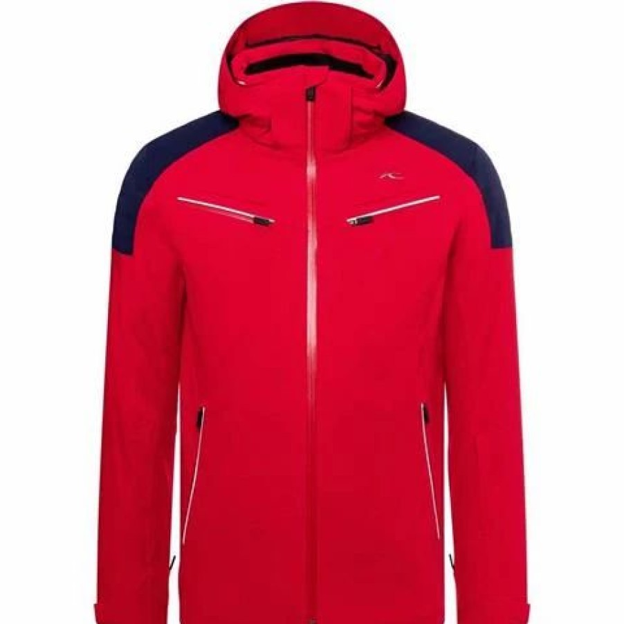 Ski Jackets * | Kjus Men'S Formula Jacket Scarlet / Atlanta Blue (32312)