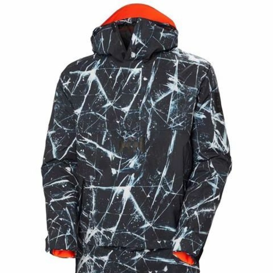 Ski Jackets * | Helly Hansen Men'S Ullr Z Insulated Anorak Black Ice