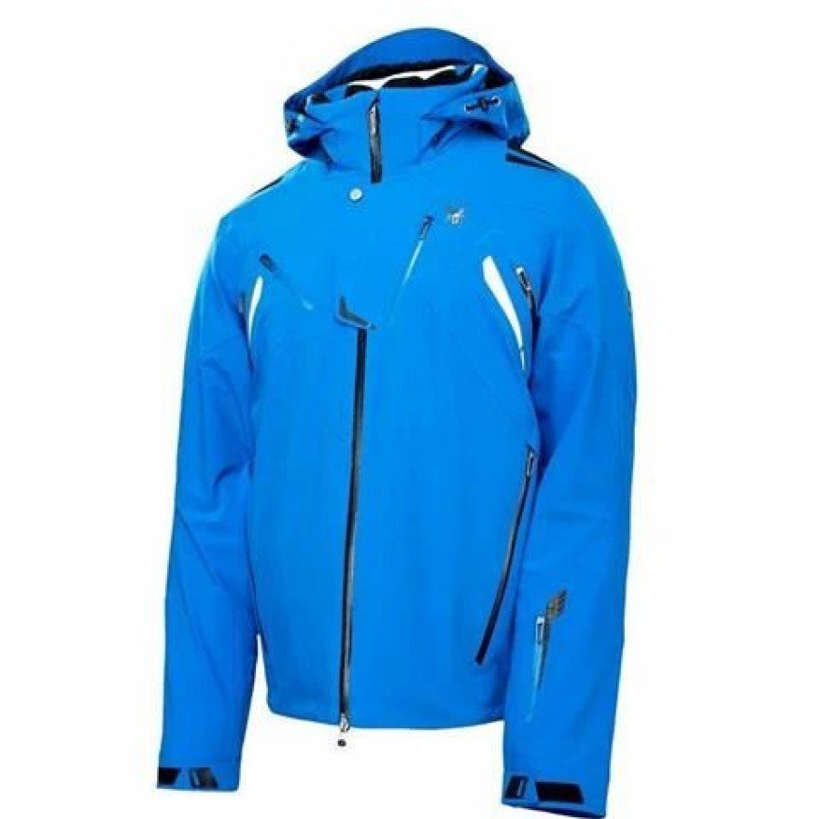 Ski Jackets * | Spyder Spyder Monterosa Jacket Men'S Stratos Blue/White/Black