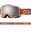 Goggles * | Smith Grom Youth Goggle In Coral Cheetah Print With Chromapop Sun Platinum Mirror Lens