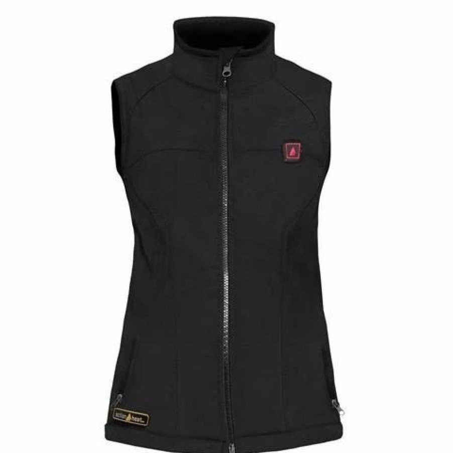 Vests * | Action Heat Actionheat 5V Battery Heated Softshell Vest Women'S Black