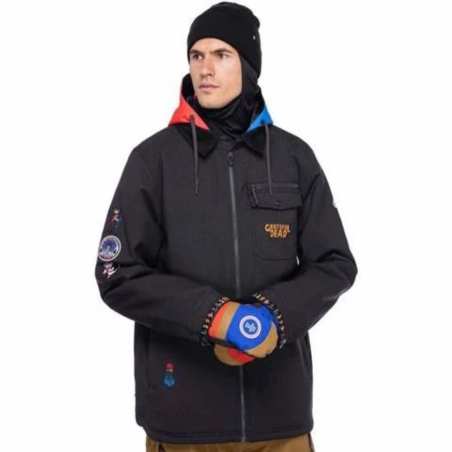 Ski Jackets * | 686 Men'S Dead Jacket Grateful Dead Black Flnl