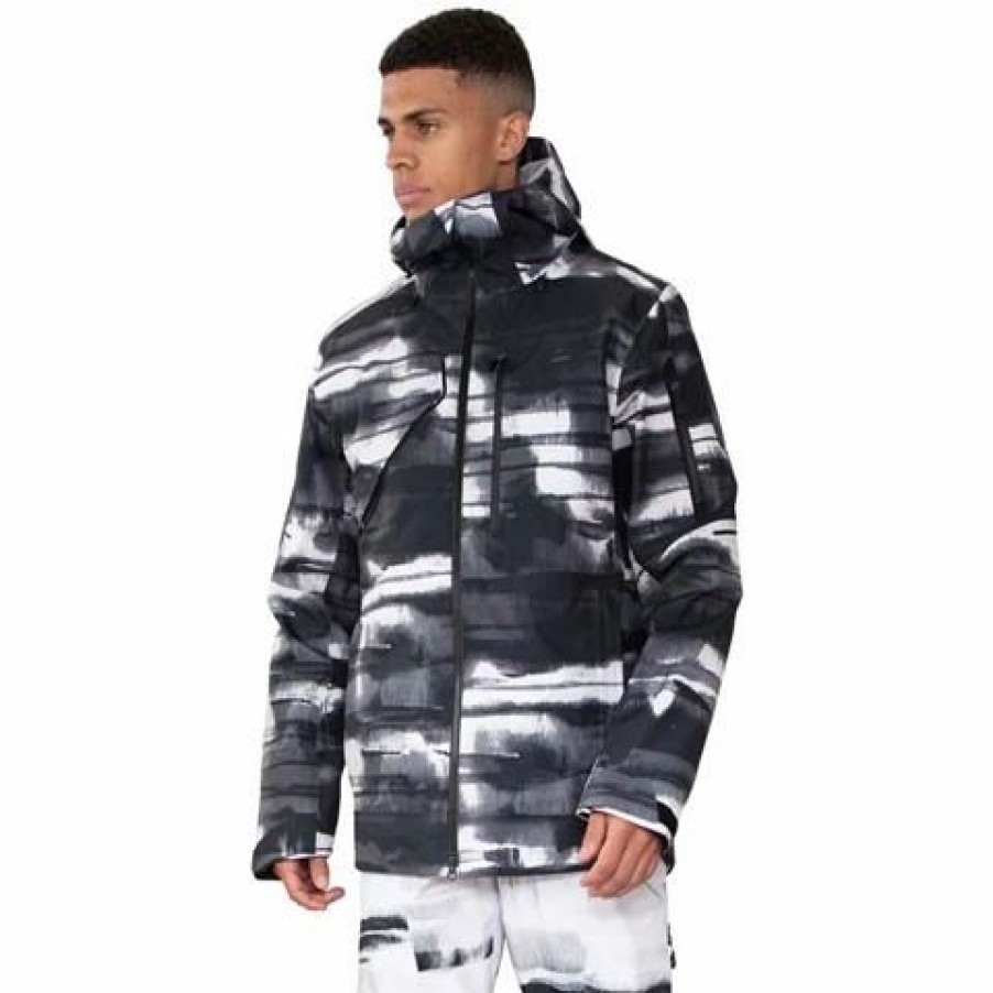 Ski Jackets * | Obermeyer Men'S Foraker Shell Jacket Black Out (22104)