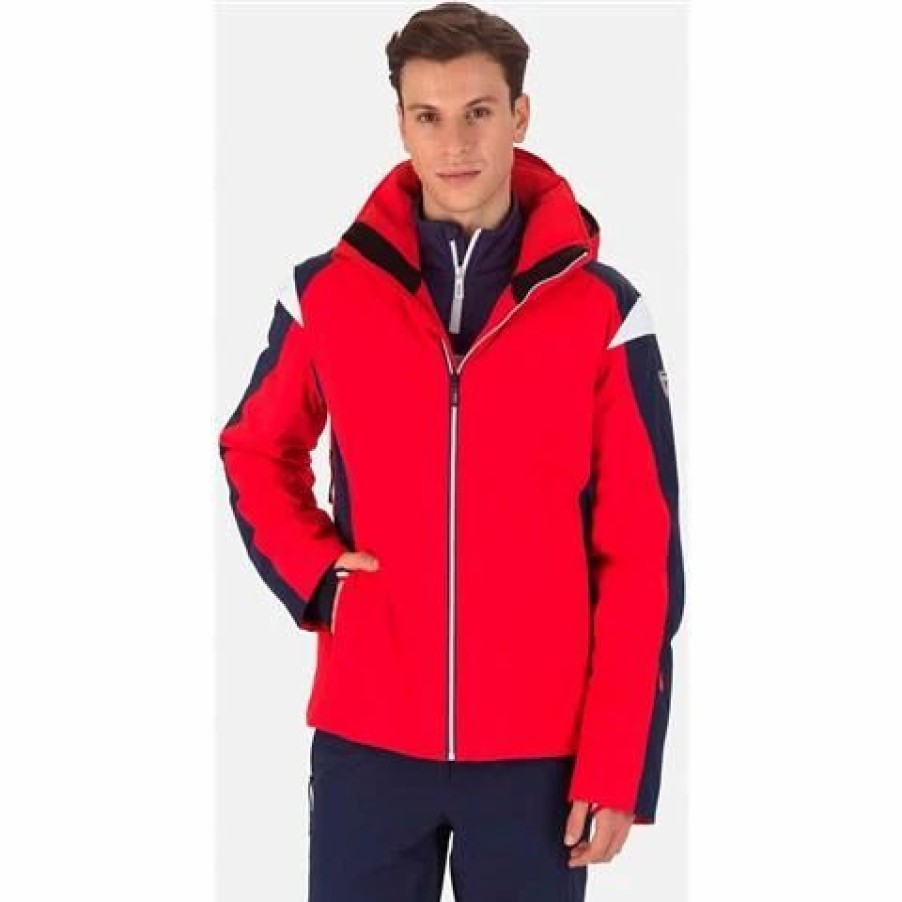 Ski Jackets * | Rossignol Men'S Aerial Jacket Sports Red