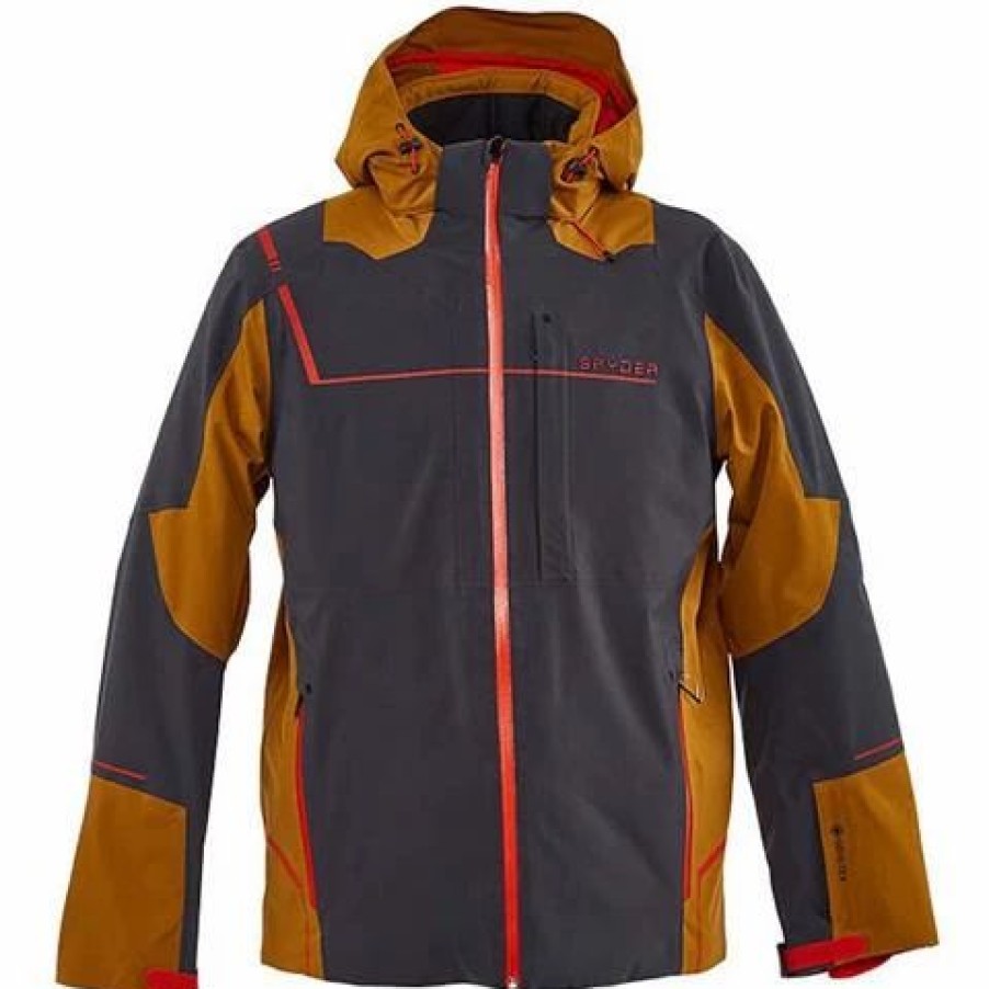 Ski Jackets * | Spyder Spyder Titan Gtx Jacket Men'S Ebony Toasted