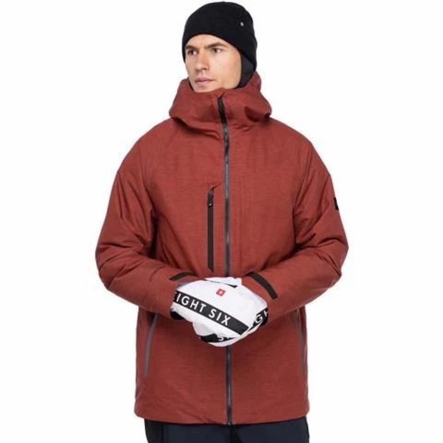 Ski Jackets * | 686 Men'S Hydra Stash Reserve Insulated Jacket Brick Red Heather