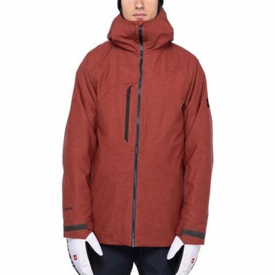 Ski Jackets * | 686 Men'S Hydra Stash Reserve Insulated Jacket Brick Red Heather