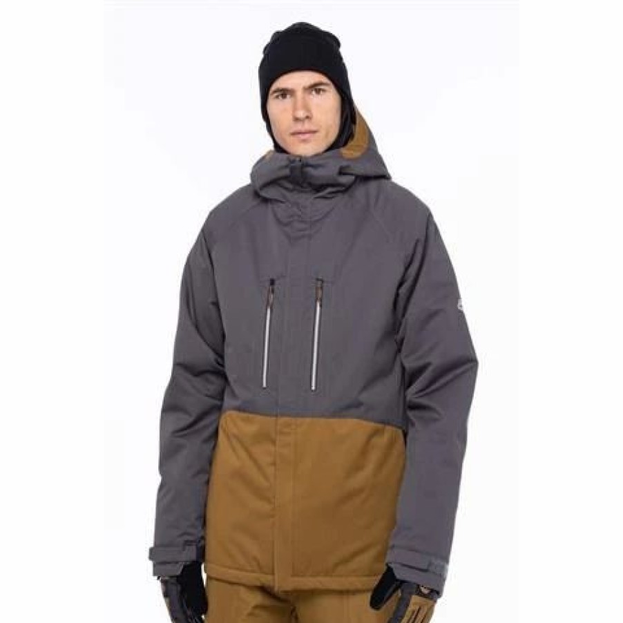 Ski Jackets * | 686 Men'S Smarty 3-1 State Jacket Charcoal Colorblock