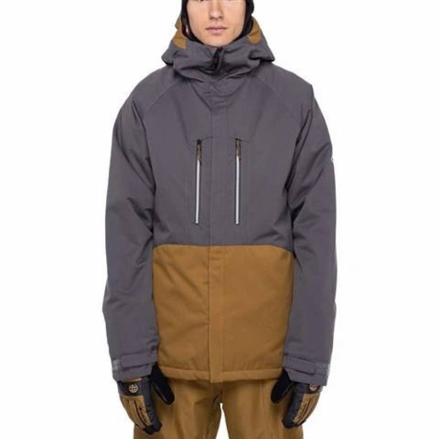 Ski Jackets * | 686 Men'S Smarty 3-1 State Jacket Charcoal Colorblock