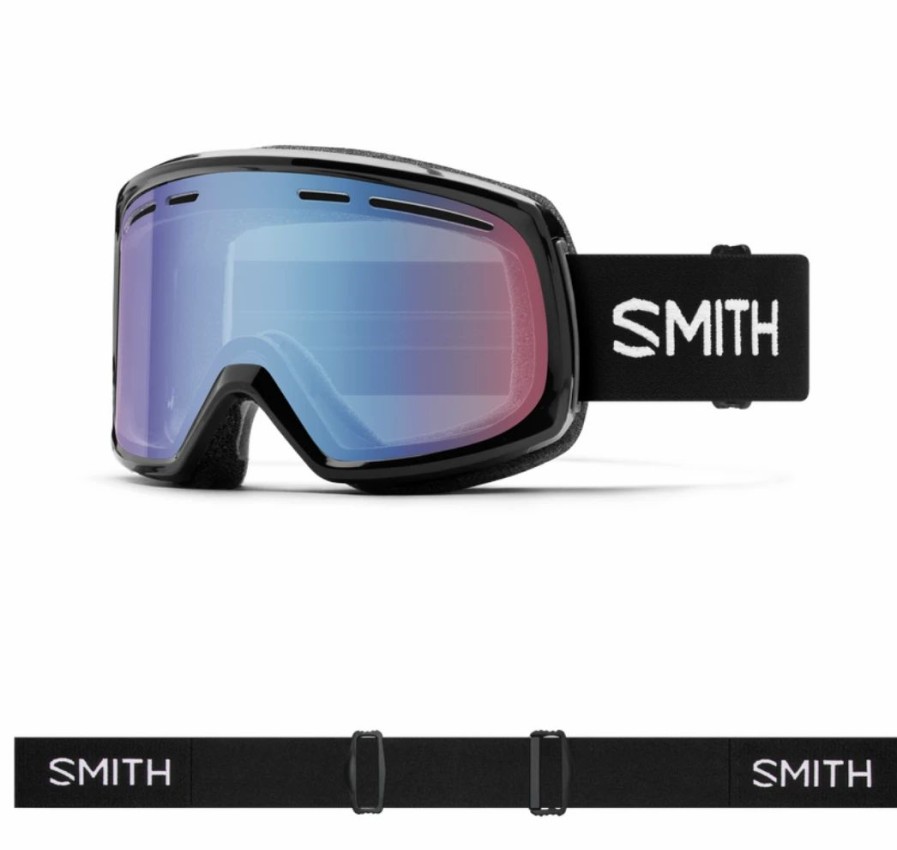 Goggles * | Smith Range Goggle In Black With Blue Sensor Mirror Lens