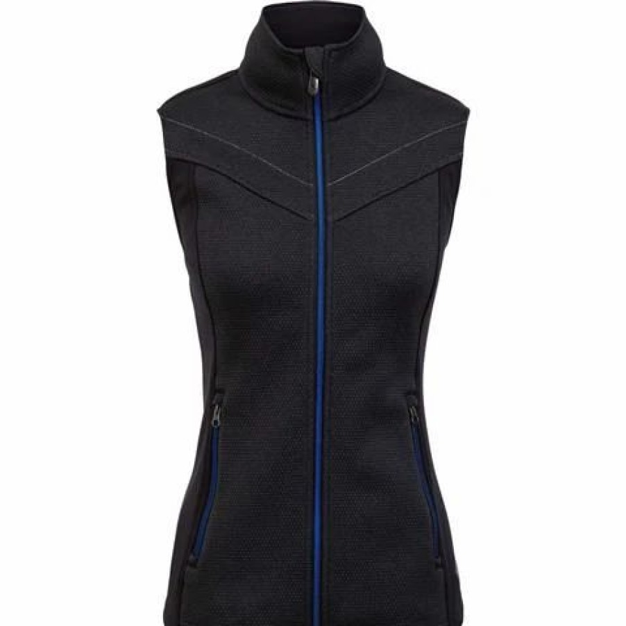 Vests * | Spyder Spyder Encore Fleece Vest Women'S Black